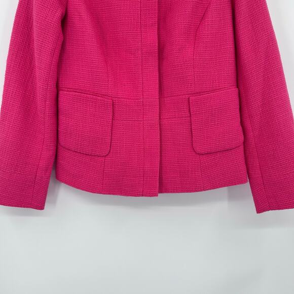 NWT Talbots Full Zip Blazer Suit Jacket Pink Office Bright Career Womens Size 4P - Picture 5 of 13
